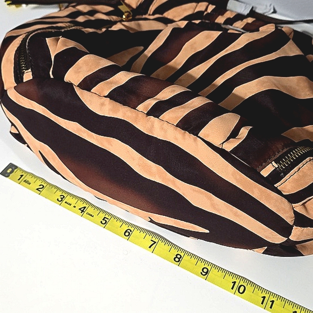 Vince Camuto Black and Tan Shoulder Bag with Zebra Print - Picture 12 of 14